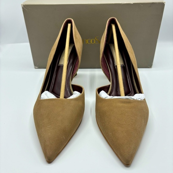 Franco Sarto Shoes - Franco Sarto Women's Tana Pointed Toe D'Orsay Mid Heel Pump Size 10